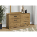  Monarch I 5266 6-Drawer Dresser - Oak IMAGE 2