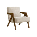  Monarch I 8301 Accent Chair  - Cream/Walnut IMAGE 1