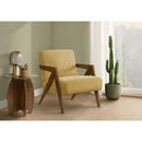  Monarch I 8302 Accent Chair  - Yellow/Walnut IMAGE 2