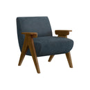  Monarch I 8313 Accent Chair  - Blue/Walnut IMAGE 1