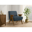  Monarch I 8313 Accent Chair  - Blue/Walnut IMAGE 2