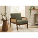  Monarch I 8336 Accent Chair  - Green/Walnut IMAGE 2