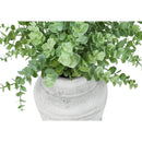  Monarch I 9368 2Pcs 16"H Eucalyptus / Grass / 6" Pot - Green/White IMAGE 4