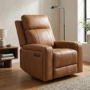  Primo International Heritage Power Glider Leather Match Recliner with Wall Recline 74153 IMAGE 2