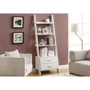  Monarch I 2562 Bookcase - 69"H / White Ladder With 2 Storage Drawers IMAGE 3