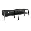  Monarch I 2535 Tv Stand - 72"L / Black Wood Grain / Black Metal IMAGE 1
