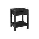  Monarch I 3202 Accent Table - 24"H / Black Oak / Black Metal Usb / Plug IMAGE 1