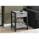  Monarch I 3201 Accent Table - 24"H / Grey / Black Metal Usb / Plug IMAGE 2