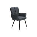  Monarch I 1148 Dining Chair - 2Pcs / 36"H / Blue Leather-Look / Black Metal IMAGE 1