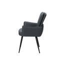  Monarch I 1148 Dining Chair - 2Pcs / 36"H / Blue Leather-Look / Black Metal IMAGE 2