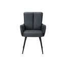  Monarch I 1148 Dining Chair - 2Pcs / 36"H / Blue Leather-Look / Black Metal IMAGE 3
