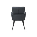  Monarch I 1148 Dining Chair - 2Pcs / 36"H / Blue Leather-Look / Black Metal IMAGE 4