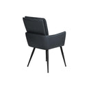  Monarch I 1148 Dining Chair - 2Pcs / 36"H / Blue Leather-Look / Black Metal IMAGE 5