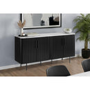  Monarch I 1225 Cabinet - 66"L / White Faux Marble Top / Black Base IMAGE 2