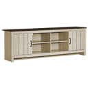  Monarch I 2507 Tv Stand - 72"L / Light Beige / Dark Oak Top With 2 Doors IMAGE 1