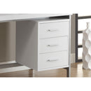  Monarch I 7046 Computer Desk - 60"L / White / Silver Metal IMAGE 1