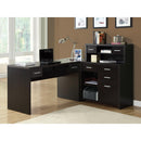  Monarch I 7018 Computer Desk - Espresso Left Or Right Facing Corner IMAGE 3