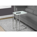  Monarch I 3000 Accent Table - Chrome Metal With Frosted Tempered Glass IMAGE 3