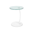  Monarch I 3017 Accent Table - White Bentwood With Tempered Glass IMAGE 5