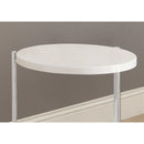  Monarch I 3056 Accent Table - Glossy White / Chrome Metal IMAGE 2