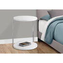  Monarch I 3056 Accent Table - Glossy White / Chrome Metal IMAGE 4