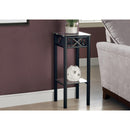  Monarch I 3078 Accent Table - Black Metal With Tempered Glass IMAGE 2