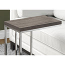  Monarch I 3253 Accent Table - Dark Taupe With Chrome Metal IMAGE 3
