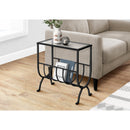  Monarch I 3308 Accent Table - Black Metal With Tempered Glass IMAGE 2