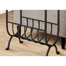  Monarch I 3308 Accent Table - Black Metal With Tempered Glass IMAGE 3