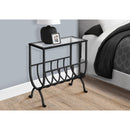  Monarch I 3308 Accent Table - Black Metal With Tempered Glass IMAGE 4
