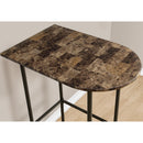  Monarch I 2315 Home Bar - 24"X 36"  / Espresso Marble / Metal IMAGE 3