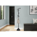  Monarch I 2021 Coat Rack - 66"H / Satin Black Metal Contemporary Style IMAGE 2