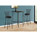  Monarch I 2325 Home Bar - 24"X 36" / Grey Marble / Charcoal Metal IMAGE 3