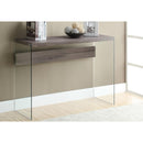  Monarch I 3055 Accent Table - 44"L / Dark Taupe / Tempered Glass IMAGE 2