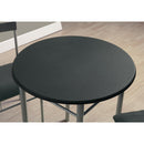  Monarch I 3095 Dining Set - 3Pcs Set / Black / Silver Metal IMAGE 1