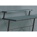  Monarch I 7172 Computer Desk - Black Metal Corner With Tempered Glass IMAGE 2