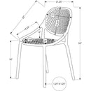  Monarch Outdoor Seating Dining Chairs I 4016 IMAGE 3