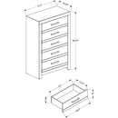  Monarch 5-Drawer Chest I 5289 IMAGE 4
