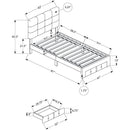  Monarch Twin Upholstered Platform Bed with Storage I 5900T IMAGE 3