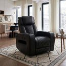  Primo International Heritage Swivel Glider Leather Match Chair Colton 74985 Swivel Glider Recliner - Black IMAGE 10