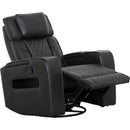  Primo International Heritage Swivel Glider Leather Match Chair Colton 74985 Swivel Glider Recliner - Black IMAGE 2