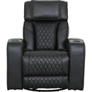  Primo International Heritage Swivel Glider Leather Match Chair Colton 74985 Swivel Glider Recliner - Black IMAGE 3