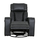  Primo International Heritage Swivel Glider Leather Match Chair Colton 74985 Swivel Glider Recliner - Black IMAGE 4