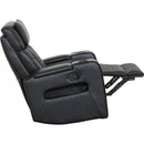  Primo International Heritage Swivel Glider Leather Match Chair Colton 74985 Swivel Glider Recliner - Black IMAGE 5
