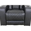  Primo International Heritage Swivel Glider Leather Match Chair Colton 74985 Swivel Glider Recliner - Black IMAGE 7