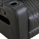  Primo International Heritage Swivel Glider Leather Match Chair Colton 74985 Swivel Glider Recliner - Black IMAGE 8