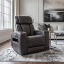  Primo International Heritage Swivel Glider Leather Match Chair Colton 74986 Swivel Glider Recliner - Charcoal IMAGE 10