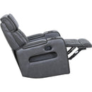  Primo International Heritage Swivel Glider Leather Match Chair Colton 74986 Swivel Glider Recliner - Charcoal IMAGE 6
