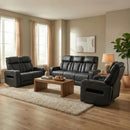  Primo International Heritage Power Leather Match Recliner Colton 73881 Power Recliner - Black IMAGE 11