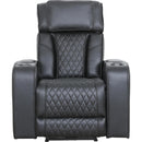  Primo International Heritage Power Leather Match Recliner Colton 73881 Power Recliner - Black IMAGE 1